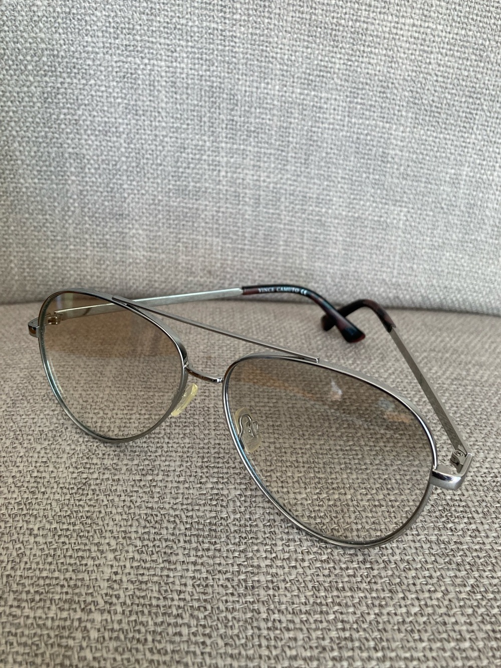 Vince Camuto Aviator Sunglasses Silver with Brown-Tinted Lenses